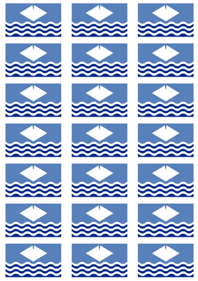 Isle of Wight Flag Stickers - 21 per sheet