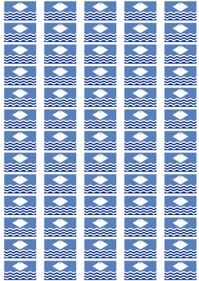 Isle of Wight Flag Stickers - 65 per sheet