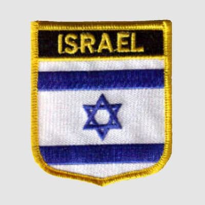 Israel Embroidered Flag Patch, style 07.