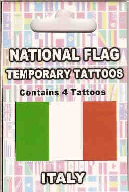 Italy Country Flag Tattoos.