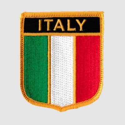 Italy Embroidered Flag Patch, style 07.