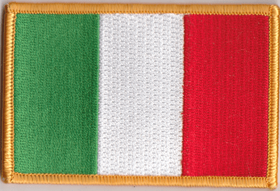 Italy Embroidered Flag Patch, style 08.