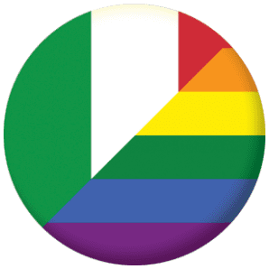 Italy Gay Pride Flag Button Badge