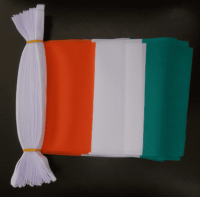 Ivory Coast Bunting, rectangular, 9 metre.