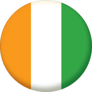 Ivory Coast Country Flag 25mm Pin Button Badge