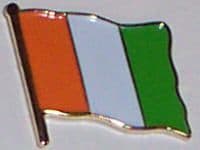 Ivory Coast Country Flag Enamel Pin Badge
