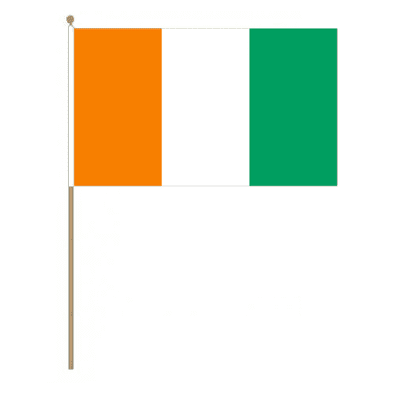 Ivory Coast Country Hand Flag - Large.
