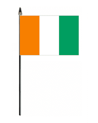 Ivory Coast Country Hand Flag - Small.