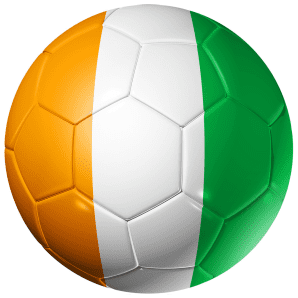 Ivory Coast Football Flag 25mm Keyring