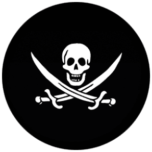 Jack Rackham Pirate 25mm Pin Button Badge
