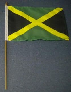 Jamaica Country Hand Flag - Medium (stitched).