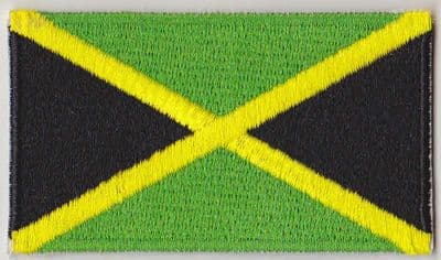 Jamaica Embroidered Flag Patch, style 04.