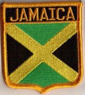 Jamaica Embroidered Flag Patch, style 06.