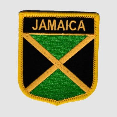 Jamaica Embroidered Flag Patch, style 07.