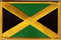 Jamaica Embroidered Flag Patch, style 08.