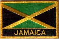 Jamaica Embroidered Flag Patch, style 09.