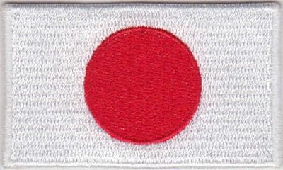 Japan Embroidered Flag Patch, style 04.
