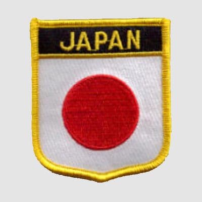 Japan Embroidered Flag Patch, style 07.