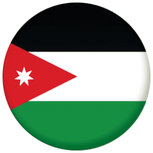 Jordan Country Flag 58mm Button Badge