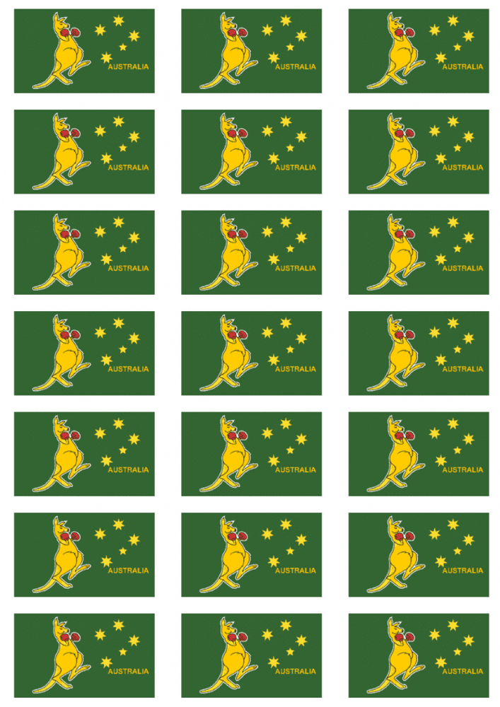 Kangaroo Stickers - 21 per sheet