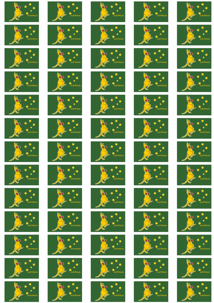 Kangaroo Stickers - 65 per sheet