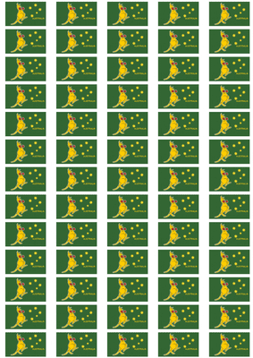Kangaroo Stickers - 65 per sheet