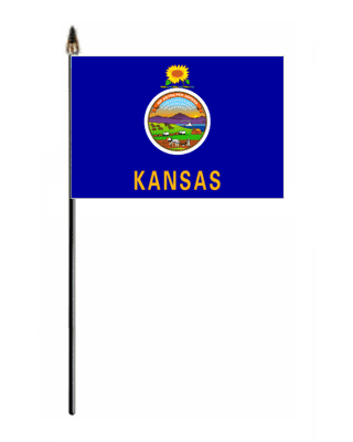 Kansas Hand Flag - Small.