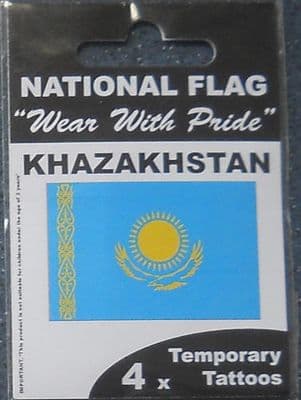 Kazakhstan Country Flag Tattoos.