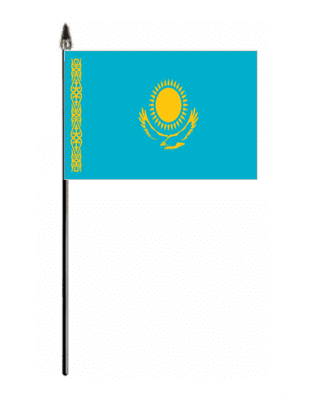 Kazakhstan Country Hand Flag - Small.