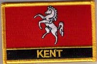 Kent Embroidered Flag Patch, style 09.