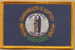 Kentucky Embroidered Flag Patch, style 08.