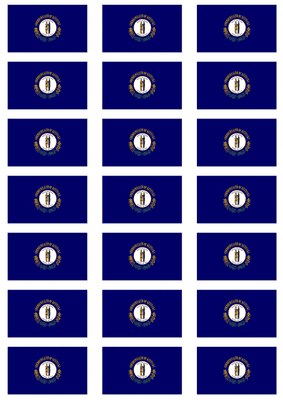 Kentucky Flag Stickers - 21 per sheet