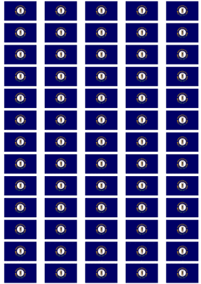 Kentucky Flag Stickers - 65 per sheet