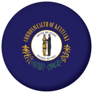 Kentucky State Flag 58mm Button Badge