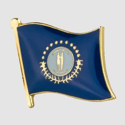 Kentucky US State Flag Enamel Pin Badge - small