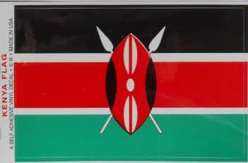 Kenya Country Flag Rectangular Decal.