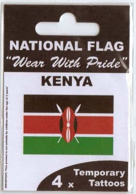 Kenya Country Flag Tattoos.
