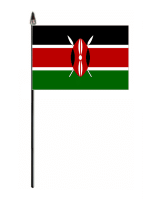 Kenya Country Hand Flag - Small.