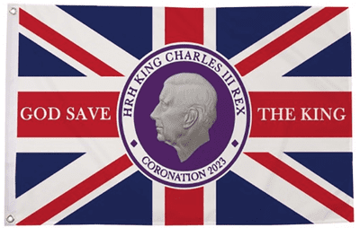 King Charles III Coronation Large Flag (GSTK B) - 5' x 3'