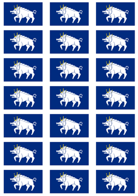 Kingswinford Flag Stickers - 21 per sheet