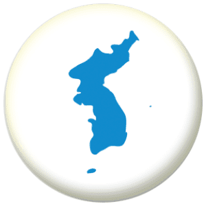 Korea Unification Flag 25mm Button Badge