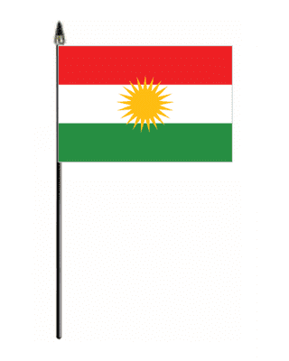 Kurdistan Country Hand Flag - Small.