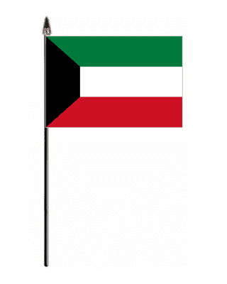 Kuwait Country Hand Flag - Small.