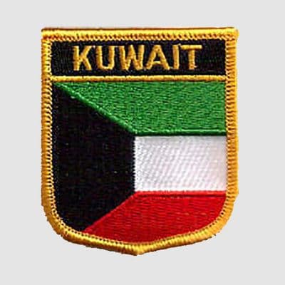 Kuwait Embroidered Flag Patch, style 07.