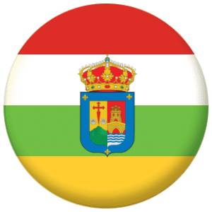 La Rioja Flag 25mm Flat Back.