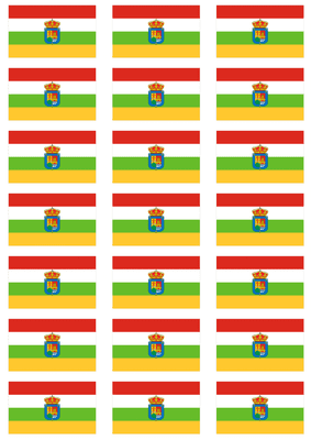 La Rioja Flag Stickers - 21 per sheet