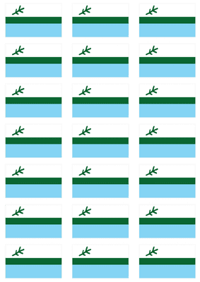 Labrador Flag Stickers - 21 per sheet