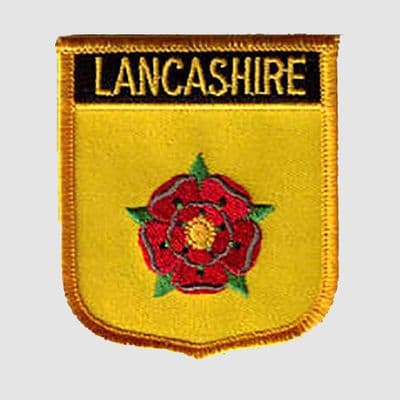 Lancashire Embroidered Flag Patch, style 07.