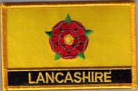 Lancashire Embroidered Flag Patch, style 09.