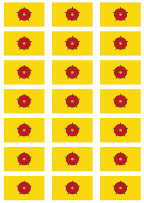 Lancashire Flag Stickers - 21 per sheet